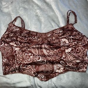 Brown crop top